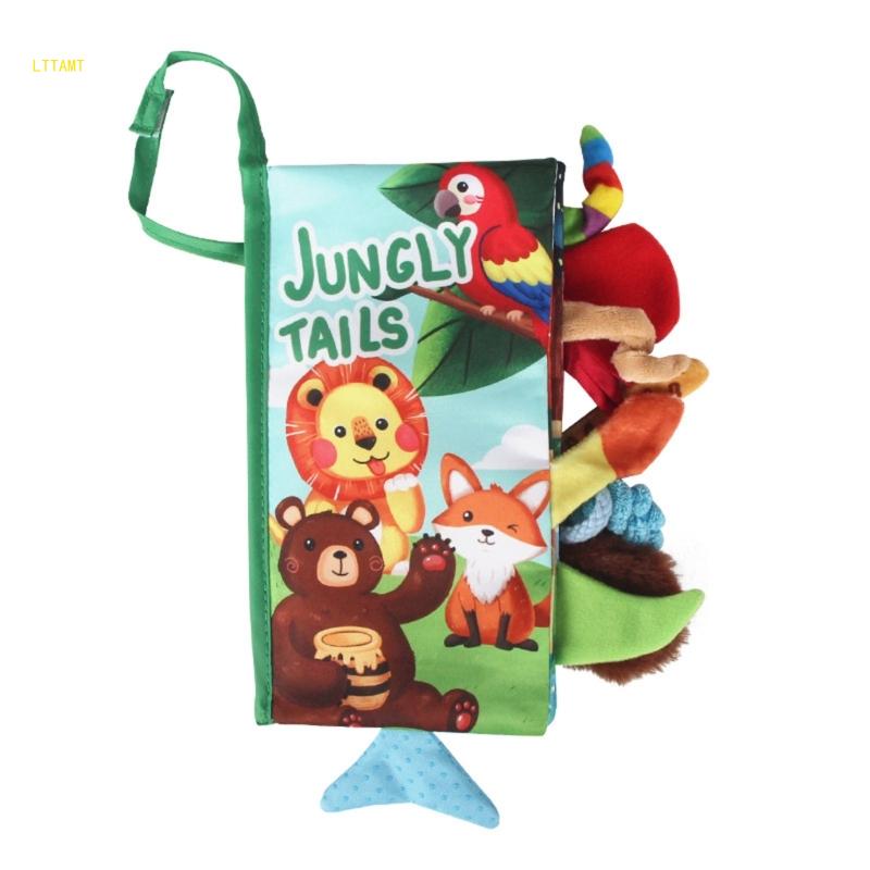 Infant Squeaking Cloth Book Visual Exploring Soft Book Baby Learning Toy