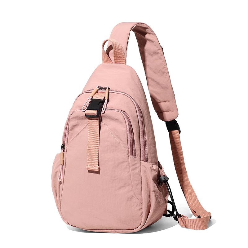 Chest Bag Women's Multifunctional Shoulder Crossbody Bag Lightweight Water-repellent Nylon Bag