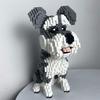 Kannte Gebaut Schnauzer Hund Modell Micro Mini Bausteine Spielzeug Perfektes Spielzeug für Haustierliebhaber Schönes Ausstellungsstück Dackel Haustier
