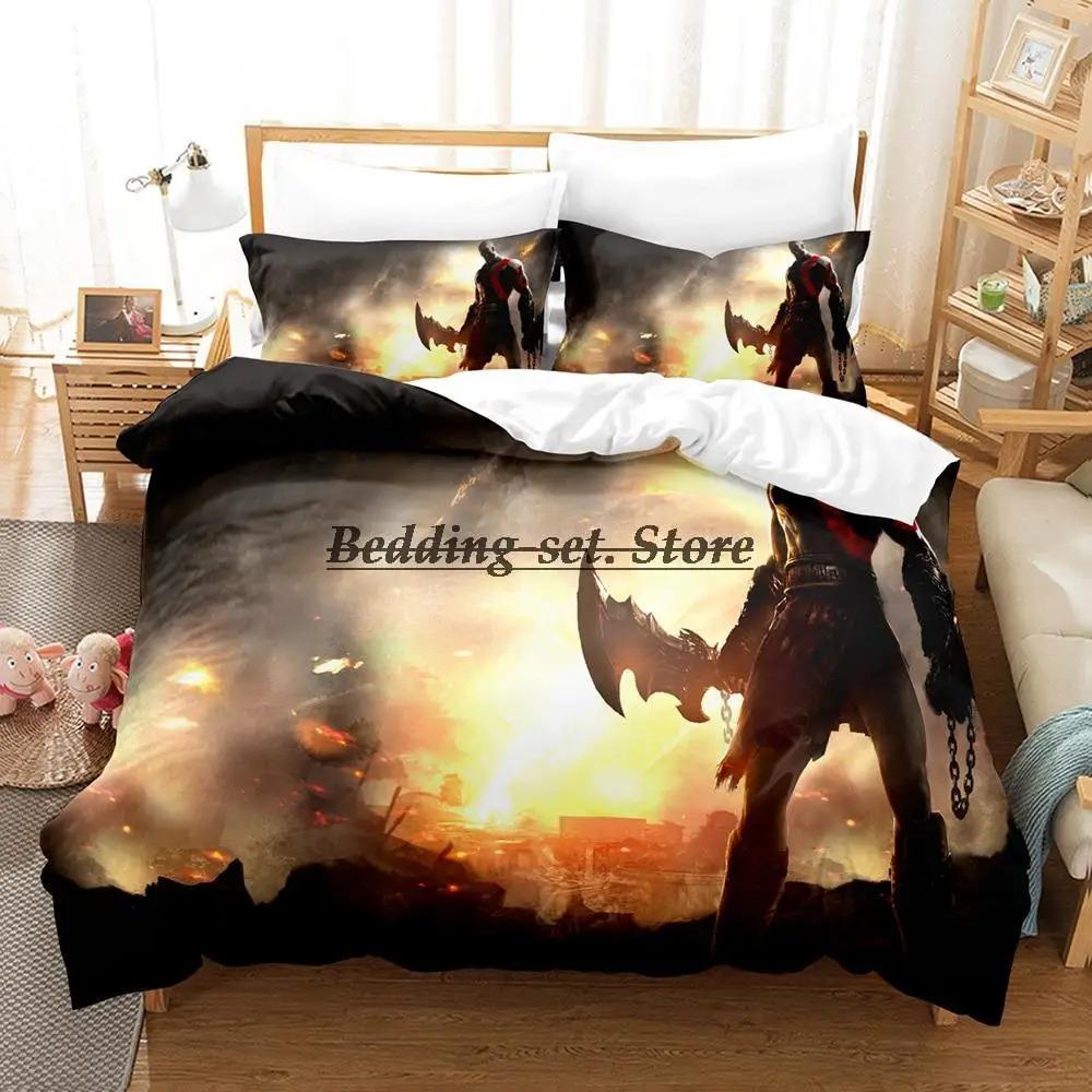 

Комплект постельного белья Kratos And Atreus God Of War Single Twin Full Queen King Size Комплект постельного белья Aldult Kid Bedroom Duvetcover Sets Anime 70x133cm 2pcs