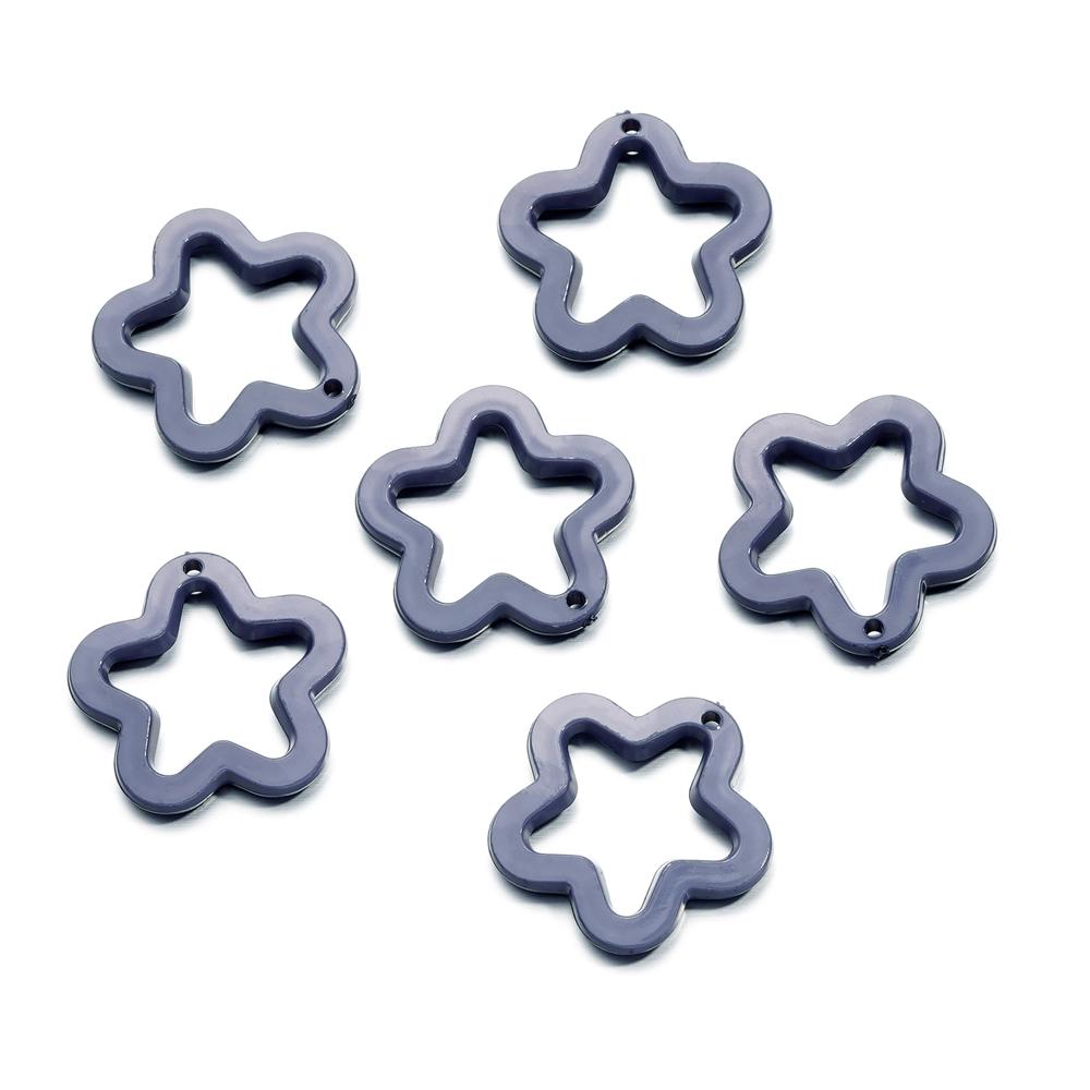 10Pcs/Lot Colorful Acrylic Five-Pointed Star Loose Pendent For DIY Necklace Bracelet Jewelry Making Accessories Supplies