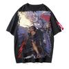 Berser Cosplay Anime Manga Streetwear T-Shirt Tee Unterhemd Polyester Schwarz