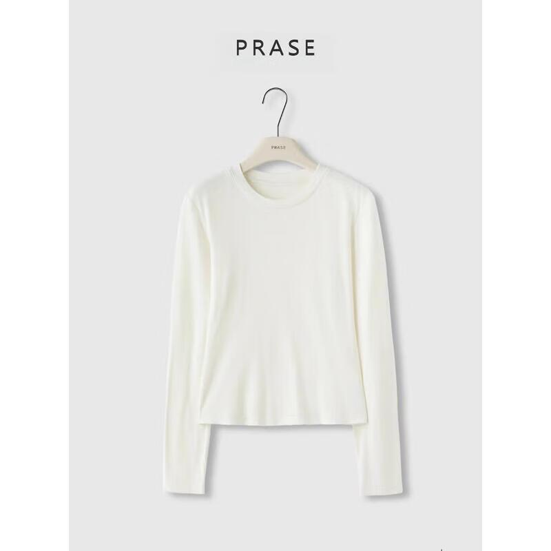 PRASE Women s Loose-Fit Slimming Lamb Wool Blend Knit Top L