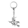 Gothic Floral Cross Keychain Religious Theme Pendant Key Ring 30mm Ring