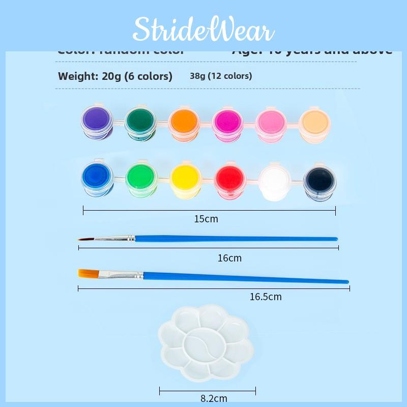 Childrens Art Set With 12 Acrylic Paints For Diy Science Experiment And Creative Coloring