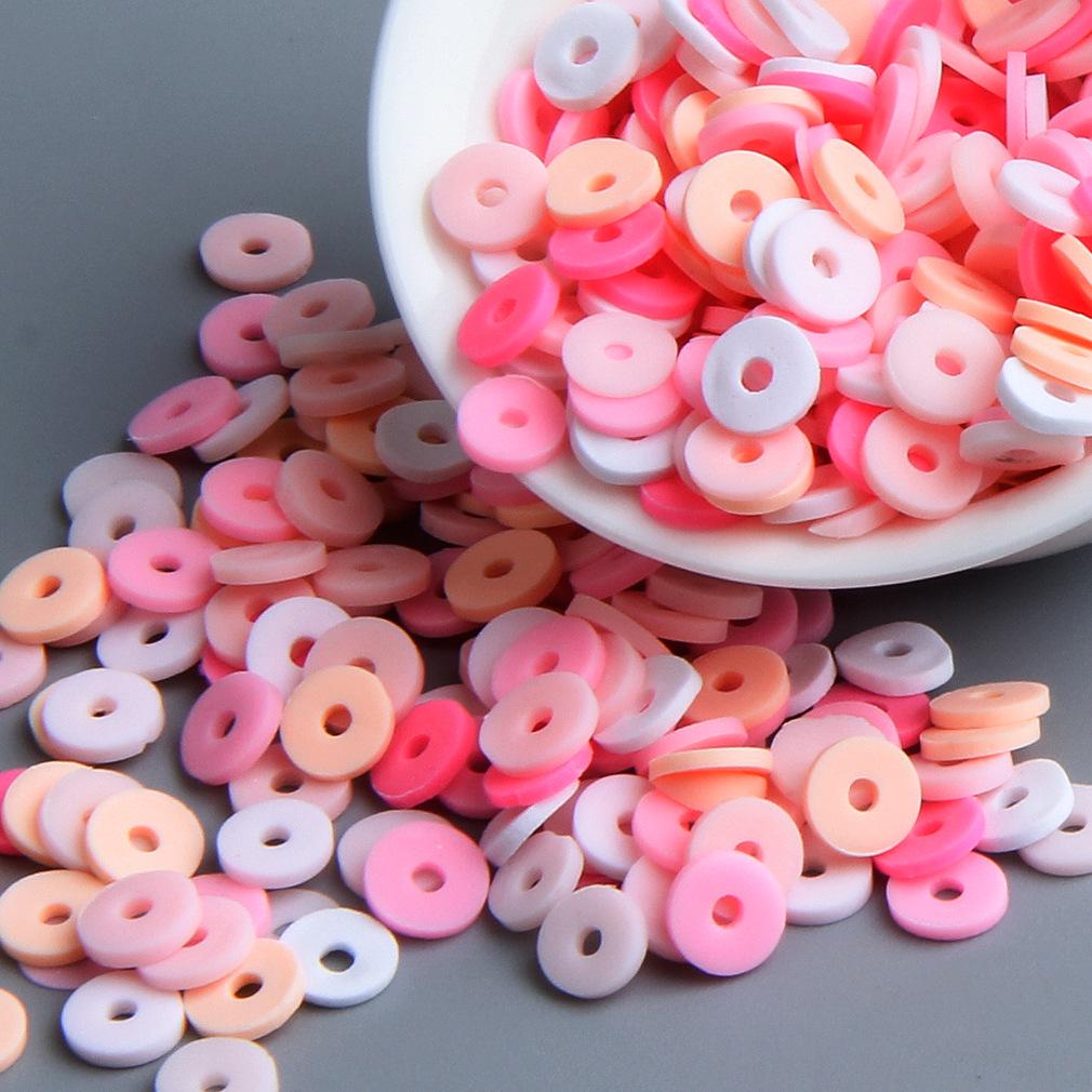 10g DIY Solid Color Polymer Clay Beads for Bracelets & Necklaces - Handmade Spacer Beads