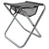 Outdoor Portable Folding Stool Aluminium Alloy Train Painting Camping Folding Stool Plus Size Silver Grey