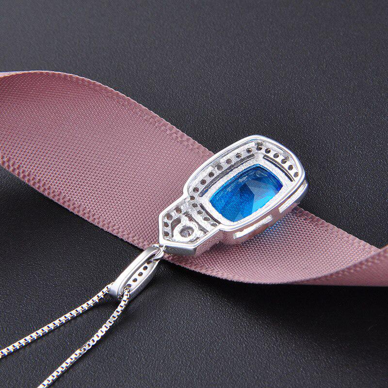 Tancise Trendy  Silver Necklace Pendant for Women Wedding Engagement Party Jewelry