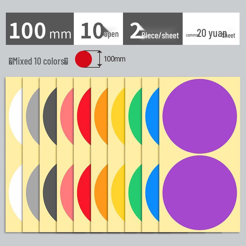 Mixed Color Round Dot Sticker Labels - Available in 10, 16, and 20 Vibrant Colors
