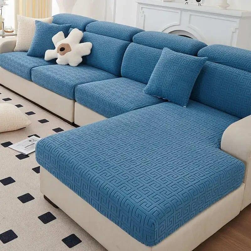 Geometrischer Ecksofa-Sitzbezug, L-förmiger Couch-Kissenbezug, Möbelschutz, Heimdekoration