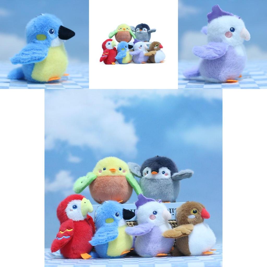 Cute Realistic Plush Sparrow Pendant Keyring Charming Stuffed Toy For Kids