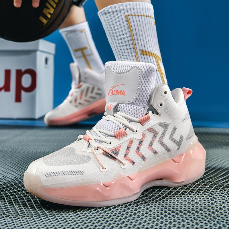

High-top basketball shoes, men s and women s shock absorption, practical combat, lightweight mesh, breathable student men s and women s sports shoes, 45