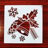12pcs Christmas Drawing PET Templates Resuable DIY Graffiti Stencil 5''x 5'' for Home Classroom Wall Door Decoration