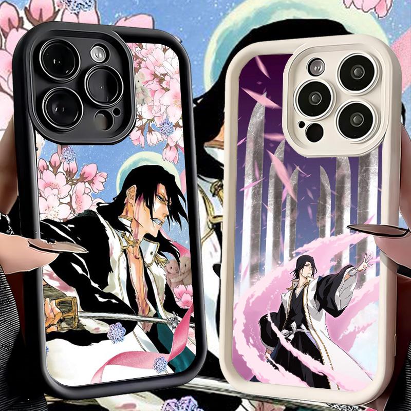 Phone Case for iPhone 17 Air 16E 15 16 Pro Max Bleach Kuchiki Byakuya Cover 14 Plus 13 12 Mini Soft Shell Silicone Fundas