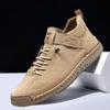 Men's Shoes Medium Leather Boots Women's Casual Shoes Tooling Boots Stitching Couple Short Boots