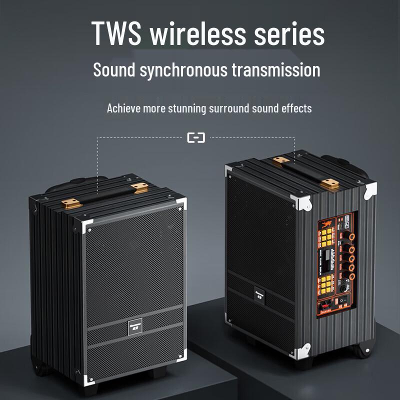 Newmine N518 8-inch Portable Bluetooth KTV Trolley Speaker