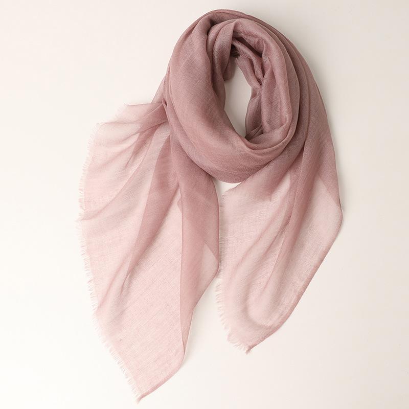 Light and thin ring velvet women's cashmere square scarf plain spring and summer new models can wear 200 scarves