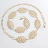 Women'S Metal Belt Leaf Hollow Temperament Decorative Dress Waist Chain Women