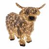 Resin Cow Figurine, LightUp Straw Look, Creative Desktop Decor, Holiday Ambience