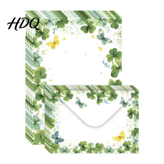 Floral Patterned Envelopes 5Pcs Butterfly Stationery Paper Envelope Set Vintage Writing with Lined Set Pages Letter Kit for Letters