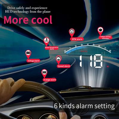 M6S OBD2 HUD Digital Car Head Up Display Windshield Projector Speedometer Water Temp Voltage Auto Accessories On-board Computer