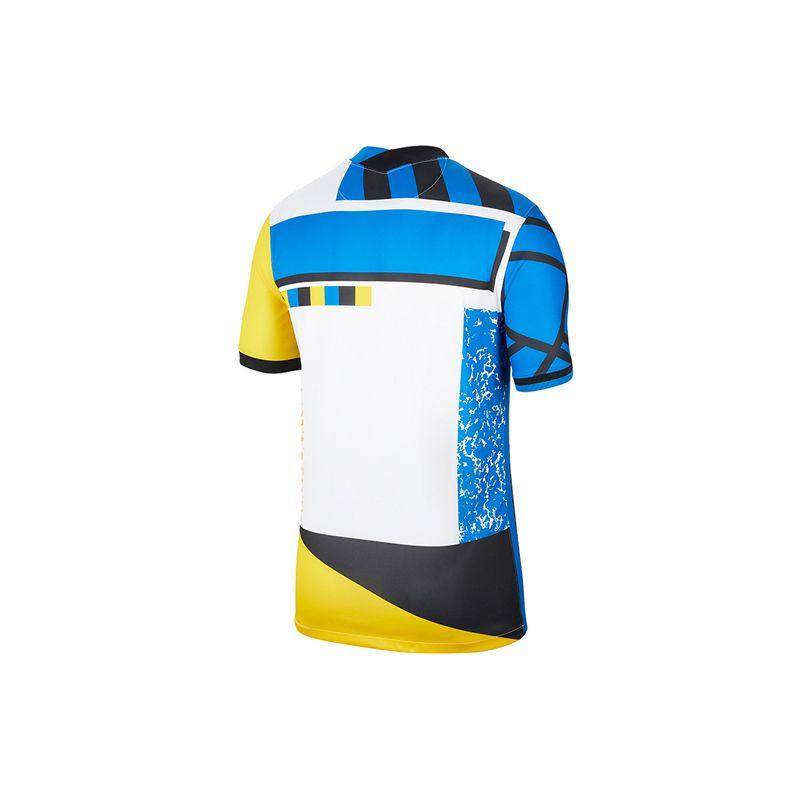 Nike Inter Milan 2021-2022 Season Fourth Away Fan Edition Football Training Short-Sleeve T-Shirt Men Tops Floral CV8413-101