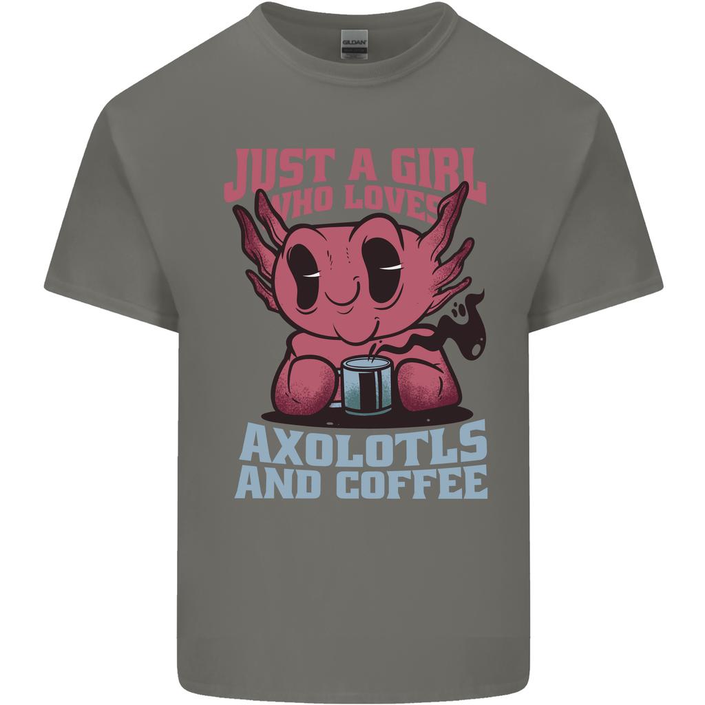 Girl Who Loves Axolotls Coffee Unisexs Light Cotton TShirt