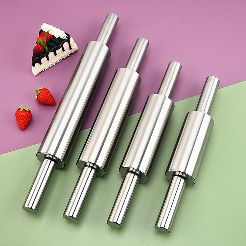1Pc Stainless Steel Stick Craft Rolling Pin Roll Non Baking Creation Stainless Steel Rolling Pin For Cakes Biscuits Pizza Dough