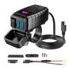 QC3.0 Motorcycle Chargers Voltage Monitor Switches ABS Housing Double USB Charging Port Socket Motorbike Accessories