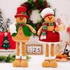 Decorative Gingerbreads Man Dolls Yuletide Gingerbreads Man Gnomes Plush Pair Knitted Doll Ornament for Homes Office
