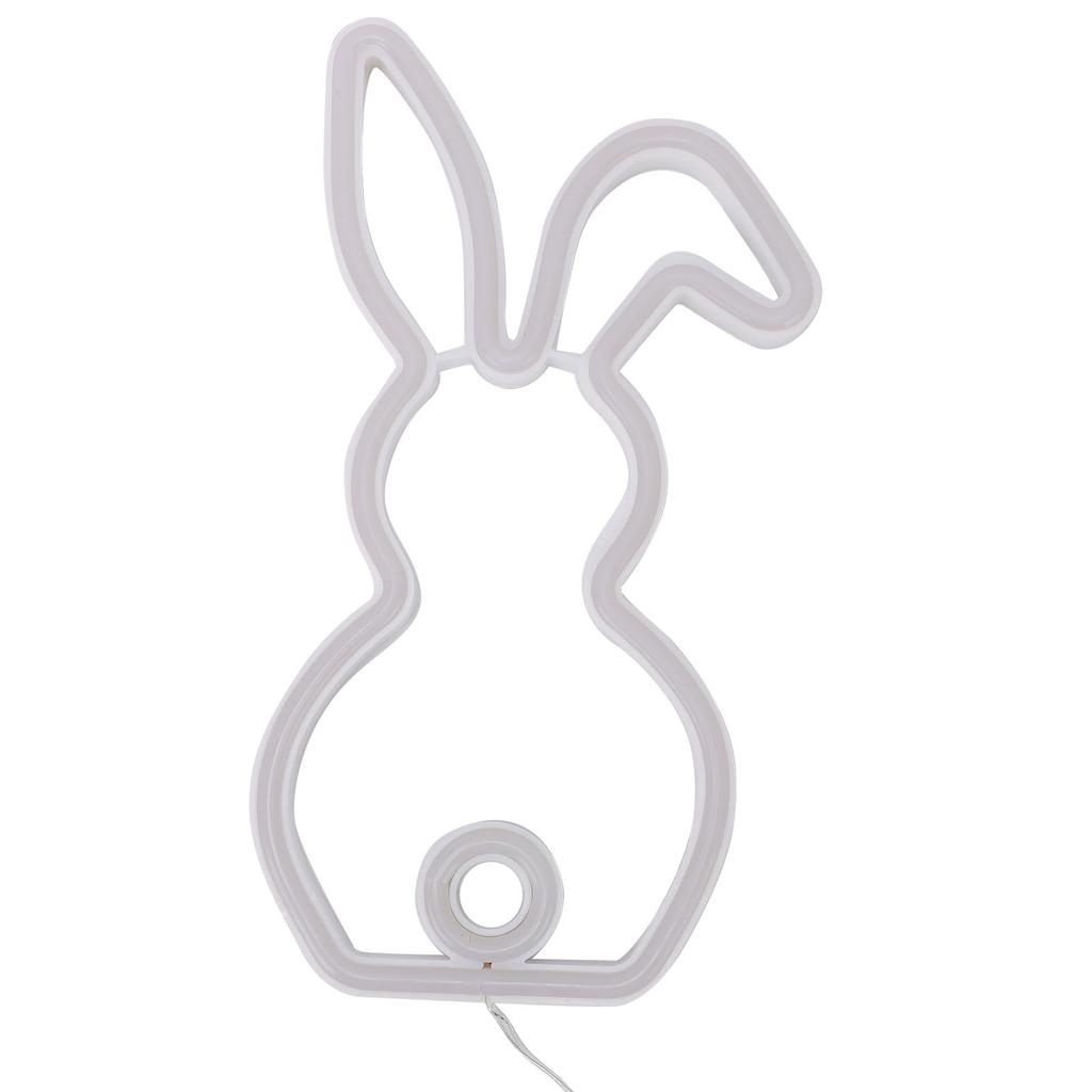 Rabbit Neon Sign Art Wall Light for Business LED Easter Bunny Neon Light for Bar Club Wedding Birthday Party Bedroom