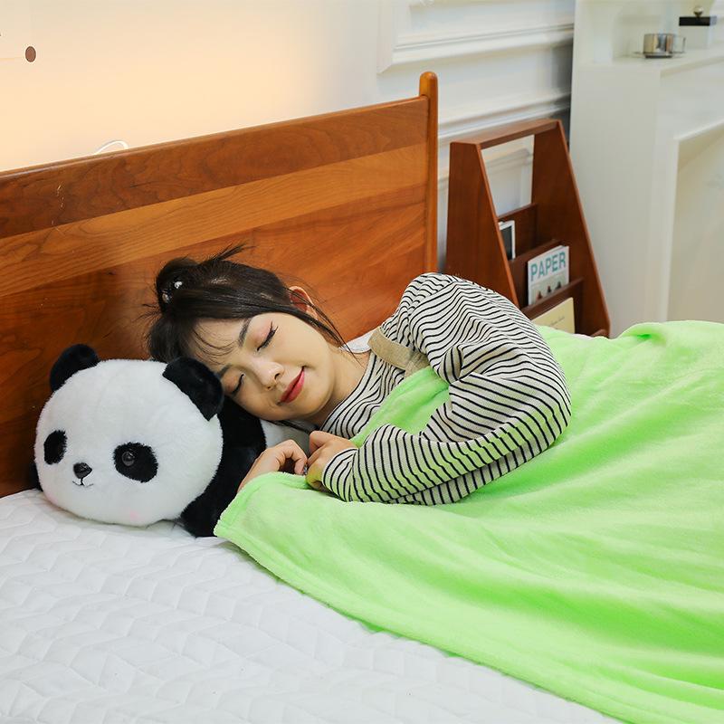 Panda Air Conditioning Pillow Plush Toy Cartoon Doll Warm Decoration Kids Gift