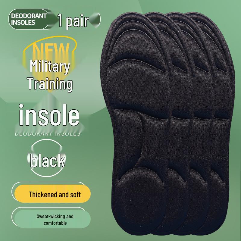 Military Training Soft Sole Insoles - Anti-Fatigue, Odor-Resistant, 5D Massage for Comfort & Support