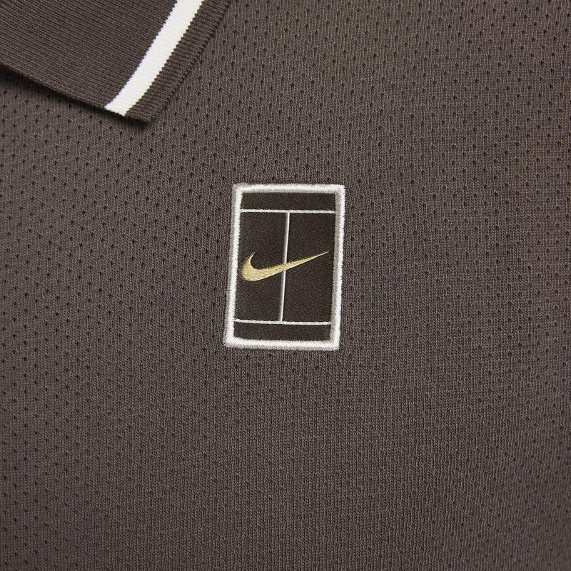 New Nike Heritage Polo Shirt Men's Baroque Brown FQ2102-237