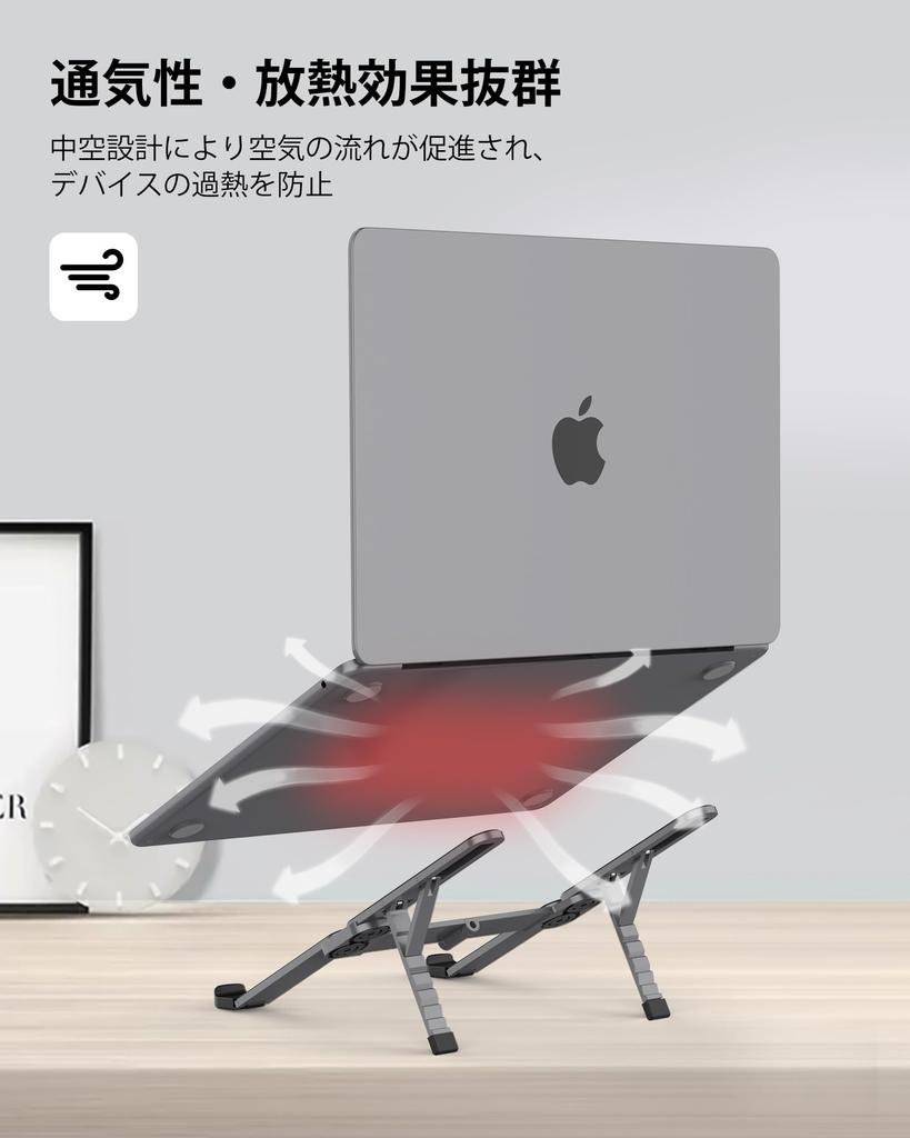 SODI Innovative and Ultra-Compact Laptop Stand, Foldable, Stable, Ultra-Lightweight, Adjustable Angle, Improves Posture, Stylish, Desktop, Portable, S