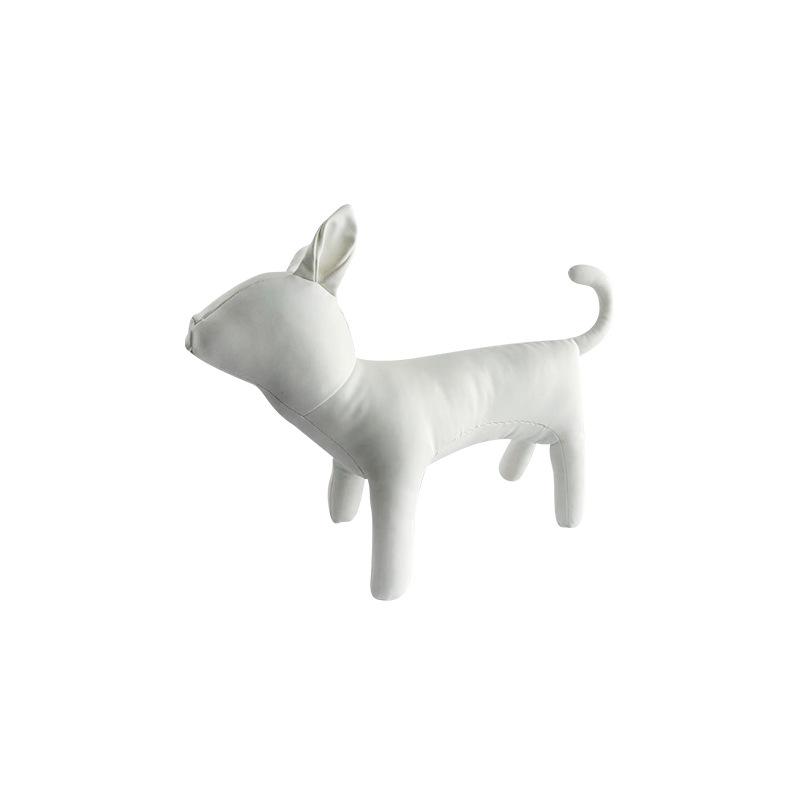 Large White Leather Dog Display Model for Pet Clothing