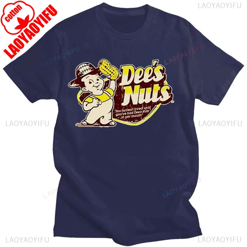 

Funny Retro Dees Nuts Logo T-shirt High-Quality Short Sleeve Patterned Fun Men Tee Street Fashion Outdoors Breathable Camisetas S