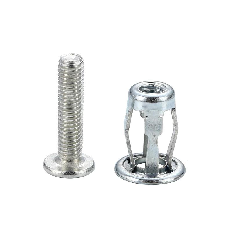 5/10pcs Petal Rivet Lock Nuts with Screw Fixed License Plate for Car Screw Iron Skin Car Metal Screw Jack Nuts Hollow Wall