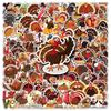 100 Turkey Doodle Animal Holiday Creative Cartoon Stickers for Decorating Luggage