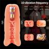 Automatic Male Masturbator Cup for Men Tongue Licking Vibrator Penis Trainer Exerciser Vagina Vacuum Pump Sex Toys For Adult Men