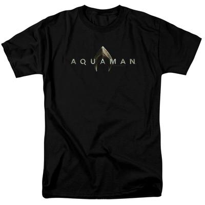 Męska koszulka z logo filmu Aquaman Czarna