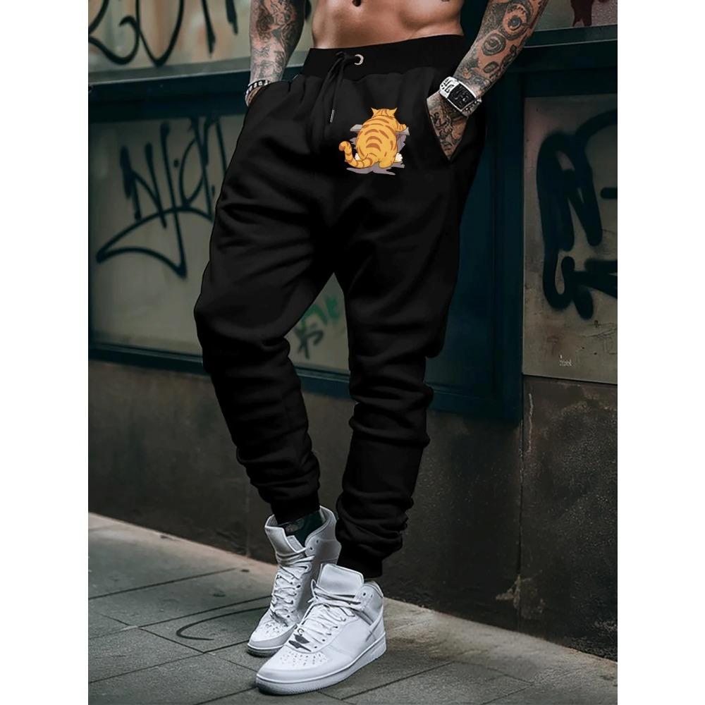 Mens Print Lounge Pants Style Autumn Streetwear Casual Comfort Fitness Sporty Sweatpants