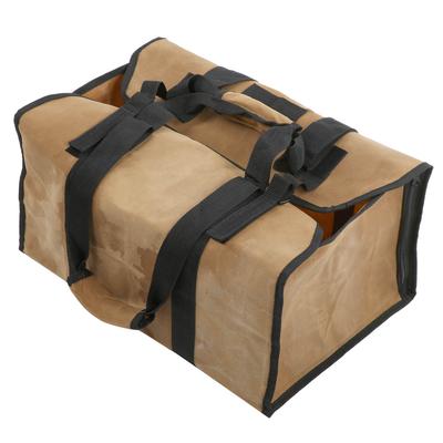 Großvolumige, wasserdichte Canvas-Holzfäller-Tasche, doppelt verwendbar, zur Lagerung von Brennholz im Hof, Khaki