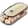 Egg Dispenser for Refrigerator, Rolling Egg Organizer, Stackable BPA-Free Egg Container Holds, Fresh Egg Holder for Countertop Storage