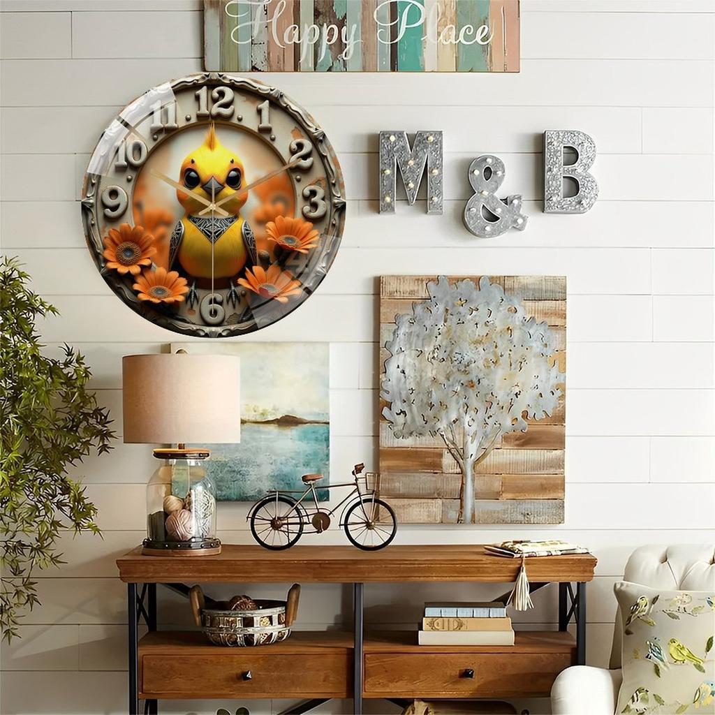 30x30cm Glass Wall Clock for a Achievement with Custom Trophy Graphic