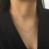 Cazador Cat Kitten Heart Paw Footprint Pendant Necklaces for Women Animal Jewelry Stainless Steel Neck Chain Necklace Gift 2026