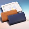 Einfache Leder Damen Geldbörse Herren Lang Reißverschluss Geldklammer Geldbörse Unisex Große Kapazität Kartenhalter Clutch