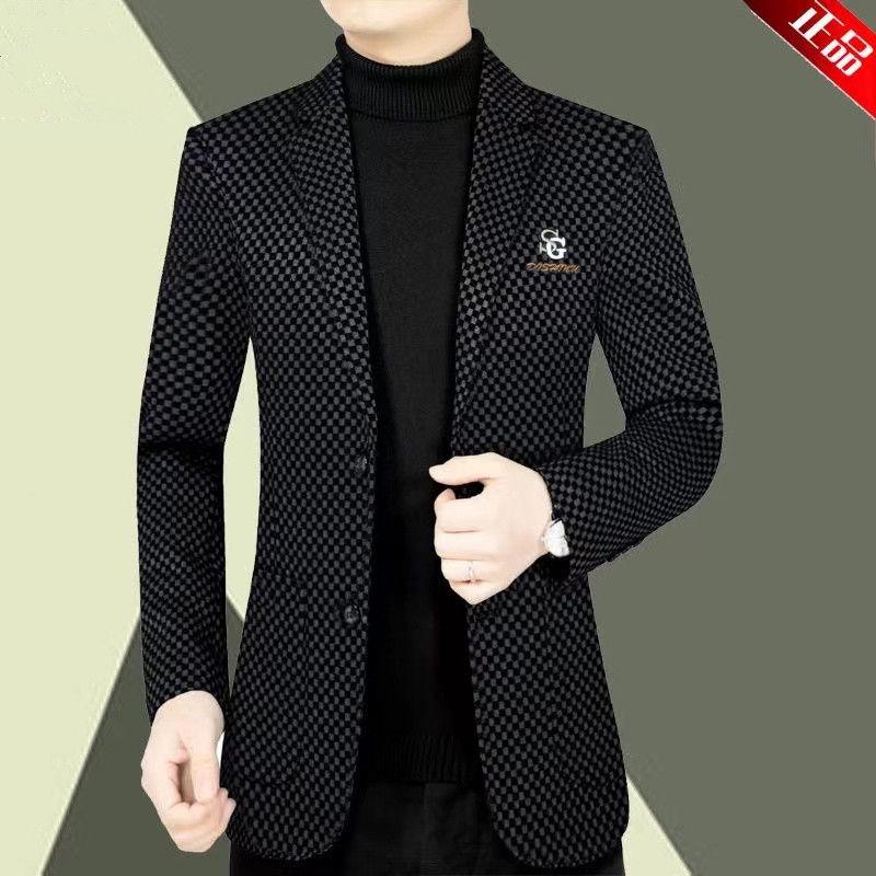 Men's Slim Casual Suit Jacket for Autumn and Winter