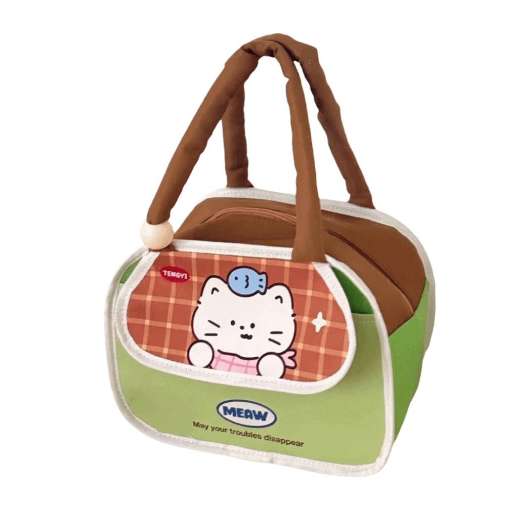 Large Capacity Lunch Box Bag Cold Insulation Food Storage Pouch Cute Picnic Bag Work