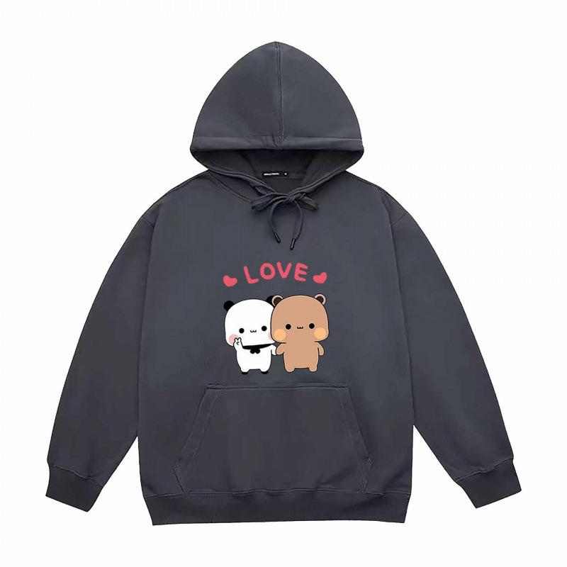 Panda Print Hooded Sweatshirt - Unisex Korean Style Casual Top for Autumn/Winter